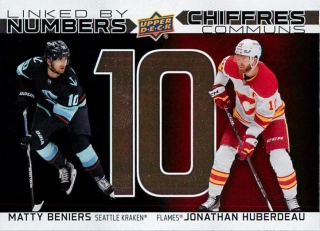2023-24 UD Tim Hortons Greatest Duos - Matty Beniers, Jonathan Huberdeau - Linked By Numbers #LN-4