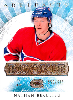 2012-13 UD Artifacts - Nathan Beaulieu - Rookie /699 #RED232