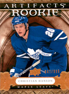 2009-10 UD Artifacts - Christian Hanson - Rookie /999 #196