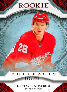 2020-21 UD Artifacts - Gustav Lindstrom - Rookie Ruby /399 #173