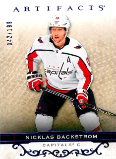 2021-22 UD Artifacts - Nicklas Backstrom - Royal Blue /199 #59