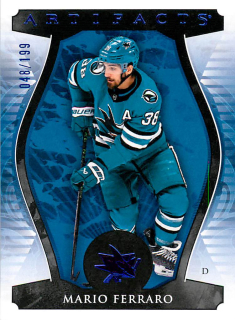 2023-24 UD Artifacts - Mario Ferraro - Royal Blue /199 #82