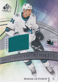 2020-21 UD SP Game Used - Maxim Letunov - Authentic Rookies Jersey #186