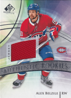 2020-21 UD SP Game Used - Alex Belzile - Authentic Rookies Jersey #182