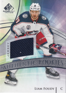 2020-21 UD SP Game Used - Liam Foudy - Authentic Rookies Jersey #151