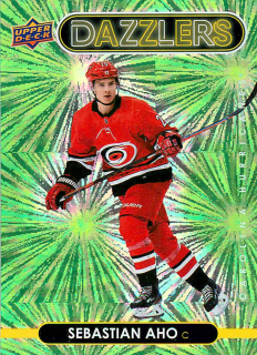2021-22 UD Series 1 - Sebastian Aho - Dazzlers Green #DZ-9