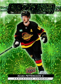 2023-24 UD Series 2 - Elias Pettersson - Dazzlers Green #DZ-95