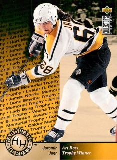 1995-96 UD Collectors Choice - Jaromír Jágr - Hardware Heroes - Art Ross Trophy Winner #389