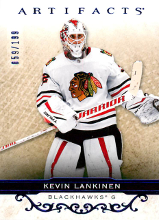 2021-22 UD Artifacts - Kevin Lankinen - Royal Blue /199 #72