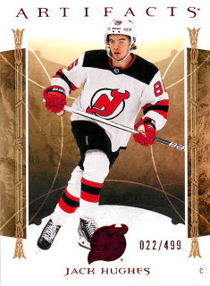 2022-23 UD Artifacts - Jack Hughes - Ruby /499 #117