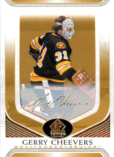 2020-21 UD SP Signature Edition Legends - Gerry Cheevers - Gold Foil #14