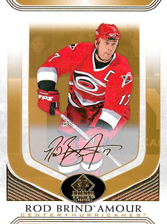 2020-21 UD SP Signature Edition Legends - Rod Brind'Amour - Gold Foil #107