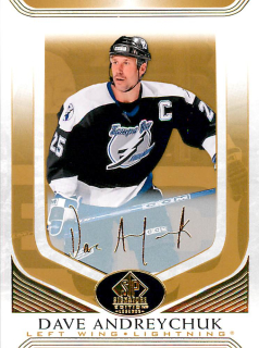 2020-21 UD SP Signature Edition Legends - Dave Andreychuk - Gold Foil #200