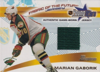 2001-02 Bowman YoungStars - Marián Gáborík - Fabric Of The Future Jersey #FFJ-MG