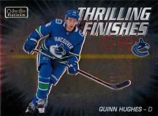2019-20 UD O-Pee-Chee Platinum - Quinn Hughes - Thrilling Finishes #TF-23