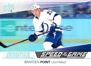 2021-22 UD Credentials - Brayden Point - Speed of the Game #SG6