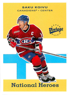 2000-01 UD Vintage - Saku Koivu - National Heroes #NH13
