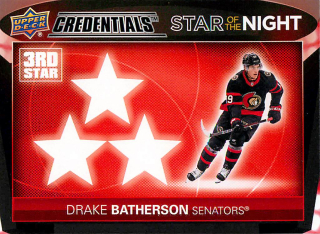 2021-22 UD Credentials - Drake Batherson - Star Of The Night #3S-6