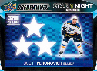 2021-22 UD Credentials - Scott Perunovich - Star Of The Night #3SR-3