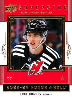 2023-24 UD Series 2 - Luke Hughes - Superstar Honor Roll #HR38