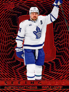 2023-24 UD Extended Series - Auston Matthews - Seeing Red #SR-99