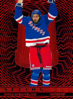 2023-24 UD Extended Series - Mika Zibanejad - Seeing Red #SR-12