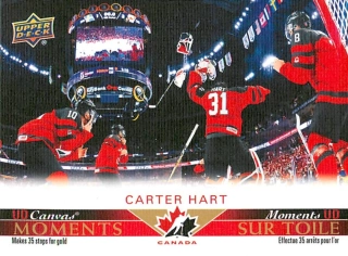 2021-22 UD Tim Hortons Team Canada - Carter Hart - UD Canvas Moments #CM-8