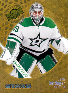 2022-23 UD Skybox Metal Universe - Jake Oettinger - Gold Spectrum FX #143