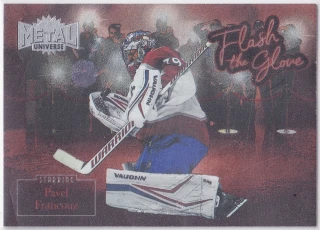 2022-23 UD Skybox Metal Universe - Pavel Francouz - Flash The Glove #FL-28