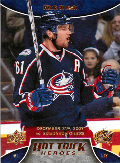 2008-09 UD Series 1 - Rick Nash - Hat Trick Heroes #HT11