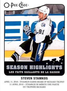2010-11 UD O-Pee-Chee - Steven Stamkos - Season Highlights #SH-14