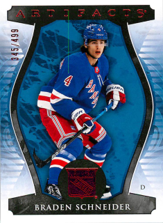 2023-24 UD Artifacts - Braden Schneider - Ruby /499 #77