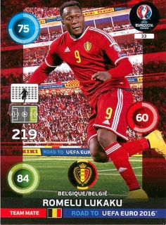 2015 Panini Adrenalyn XL Road to UEFA Euro 2016 - Romelu Lukaku #33