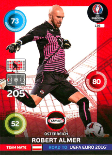 2015 Panini Adrenalyn XL Road to UEFA Euro 2016 - Robert Almer #136