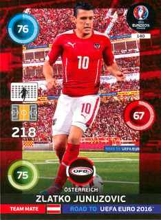 2015 Panini Adrenalyn XL Road to UEFA Euro 2016 - Zlatko Junuzovic #140