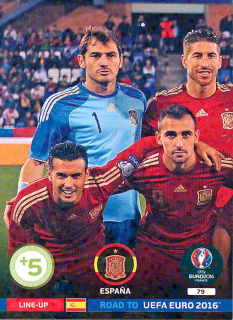 2015 Panini Adrenalyn XL Road to UEFA Euro 2016 - Spain - Line-Up #79