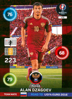 2015 Panini Adrenalyn XL Road to UEFA Euro 2016 - Alan Dzagoev #175
