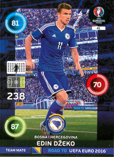2015 Panini Adrenalyn XL Road to UEFA Euro 2016 - Edin Dzeko #41