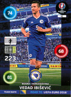 2015 Panini Adrenalyn XL Road to UEFA Euro 2016 - Vedad Ibisevic #42