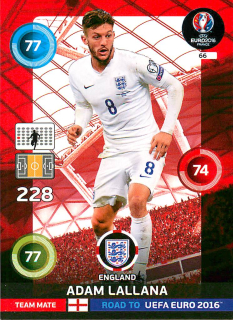 2015 Panini Adrenalyn XL Road to UEFA Euro 2016 - Adam Lallana #66