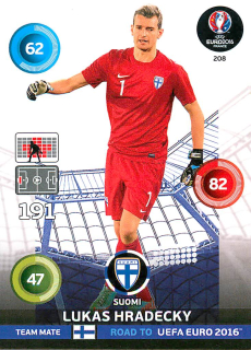 2015 Panini Adrenalyn XL Road to UEFA Euro 2016 - Lukas Hradecky #208