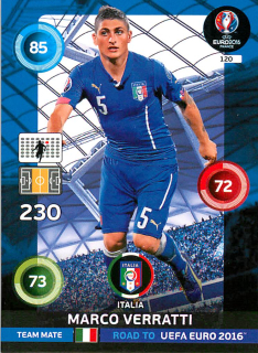 2015 Panini Adrenalyn XL Road to UEFA Euro 2016 - Marco Verratti #120