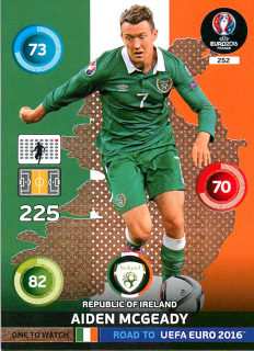 2015 Panini Adrenalyn XL Road to UEFA Euro 2016 - Aiden McGeady - One To Watch #252
