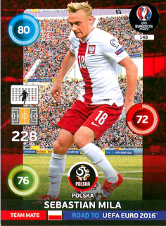 2015 Panini Adrenalyn XL Road to UEFA Euro 2016 - Sebastian Mila #148
