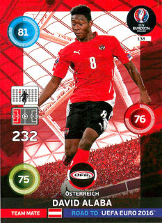 2015 Panini Adrenalyn XL Road to UEFA Euro 2016 - David Alaba #138