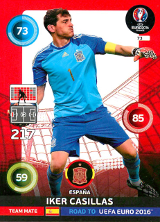 2015 Panini Adrenalyn XL Road to UEFA Euro 2016 - Iker Casillas #73