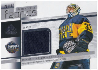 2022-23 UD SP Game Used - David Rittich - NHL Stadium Series Fabrics #STS-11