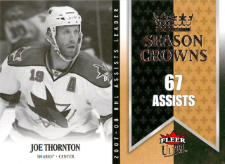 2008-09 Fleer Ultra - Joe Thornton - Season Crowns #SC2