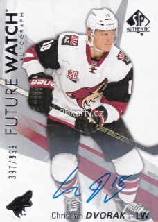 2016-17 UD SP Authentic - Christian Dvorak - Future Watch Autograph /999