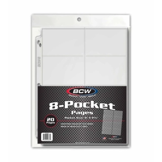 Folie na karty - BCW 8-pocket - balení 20ks